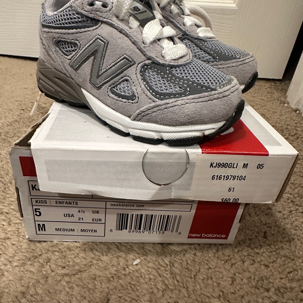 New Grey New Balance Toddler Shoes